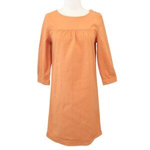 A.P.C. textured cotton shift dress 3/4 sleeves